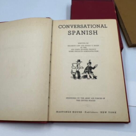 Antique Books Spanish English Pocket Dictionary Conversational Spanish 1930-1940 - Picture 5 of 12